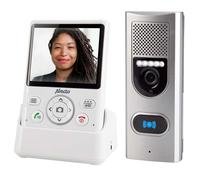 Sonnette intercom avec caméra et écran couleurs 3.5 Alecto ADI-250 Blanc-Argent Blanc-Argent G