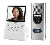 Sonnette intercom avec caméra et écran couleurs 3.5 Alecto ADI-250 Blanc-Argent Blanc-Argent G