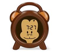 Alecto BC-100 Monkey - Réveil, veilleuse et réveil, développement de la Conscience du Temps, sans Fil, Rechargeable, Singe, Marron