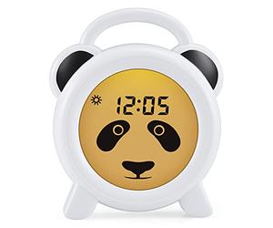 Alecto BC100PANDA - Réveil éducatif pour Enfant - Appareil de Sommeil pour Enfants - Apprendre à Dormir et à se réveiller avec réveil LED pour Enfants - Blanc/Pands