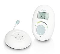 Alecto DBX120 babyphone audio - Babyphone DECT - connexion sécurisée et sans interférence - fonction interphone - 5 berceuses - fonction VOX - faible rayonnement - blanc/bleu