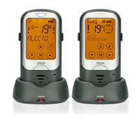 Alecto DBX68GS - Babyphone - Ecoute-bébé avec portée 1 km - Unité Parent-Bébé Rechargeable - Ecran Tactile - Anthracite/Noir