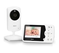 Alecto DVM64 - Babyphone avec caméra et écran couleur de 2,4 pouces, fonction interphone et affichage de la température - Blanc Blanc