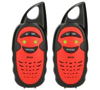 Alecto FR-05 - Talkie-walkie pour Enfants - Portée 3 Kilomètres - 3 Canaux - 2 Radios - Jusqu'à 35 Heures en Veille - Rouge/Noir