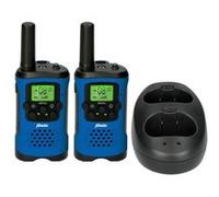 Alecto FR175BW - Set de Talkies Walkies - 2 Appareils - Portée jusqu’à 7 km - 8 Canaux - PTT et VOX - 24 h en Veille - Station de Charge Incluse - Prise Casque - Bleu Noir Bleu G