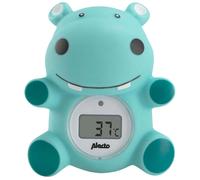 Alecto Thermomètre de bain et d'ambiance Hippopotame Flottant Vert d'eau