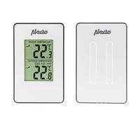 Station météo Alecto WS-1050 avec capteur extérieur sans fil - grand écran - portée 30 m - capteur enregistre la température intérieure et extérieure - blanc, 14 x 2 x 12 cm