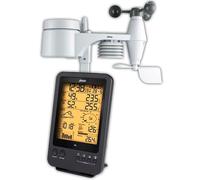 Alecto WS-4700 Station météo professionnelle - capteur extérieur 868 MHz, température int./ext., humidité, pression, vent, pluie, prévisions animées, alarme min/max, affichage clair - Noir