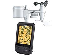 Alecto WS-4700 Station météo professionnelle - capteur extérieur 868 MHz, température int./ext., humidité, pression, vent, pluie, prévisions animées, alarme min/max, affichage clair - Noir