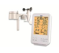 Alecto Station météo sans fil WS-4800 avec grand écran - Mesure la température, la vitesse du vent, la pression atmosphérique, l'humidité et les précipitations. Capteur extérieur jusqu'à 100 m.