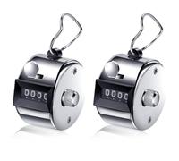 ALEEIK Lot de 2 compteurs manuels - Compteur mécanique - En métal - 4 chiffres - Pour le golf et le tricot