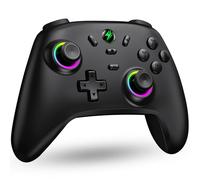 ALEEMTRY Manette de commutation, compatible avec Switch/Switch Lite/Switch OLED/Android/iOS/Windows, manette sans fil Pro avec joysticks à effet de réverbération RVB, 1000 mAh avec turbo