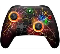 ALEEMTRY Manette Switch Pro Sans Fil - Contrôleur Compatible Switch/Lite/OLED, Android, iOS, PC(via câble USB) avec Vibration/Gyroscope 6 axes/Turbo et LED