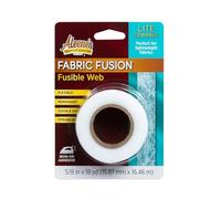 Aleene's Fabric Fusion Toile thermocollante blanche thermocollante et cousue, flexible et permanente, double face, 5/8 de largeur, 17 m
