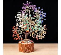 ALEENFOON Arbre de Cristal 7 Chakras, Arbre de Vie, Decoration Maison, Cristaux de Guérison, Ornements de Bonsaï pour la Décoration, énergie Positive, Cadeau de Pendaison de Crémaillère