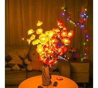 ALEENFOON Branches LED Lumineuse Branche de Fleur d'orchidée Lumineuse à Piles Lot de 2 Lampes d'orchidée Phalaenopsis Artificielles Lampes d'orchidée LED pour la décoration de la Chambre