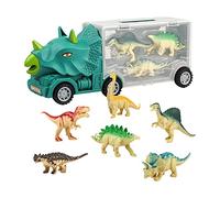 AleenFoon Camion Transporteur avec Jouet Dinosaure - 3 à 6 Pcs Triceratops Figurines Animaux pour Enfant - Cadeau Anniversaire Noël