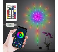 ALEENFOON Lumiere LED de Feux d'artifice RGBIC à changement de couleur avec télécommande APP, boîtier de batterie, synchronisation de musique USB, lumière de feu d'artifice LED