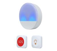 ALEENFOON Maison Alerte Alarme sans Fil Patiente Personne Âgée Personnelles Système D'Alarme et Bouton D'Appel d'urgence Alarme Pager pour Enfant et Handicapé et Femmes Enceinte (2 à 1 Blanc)