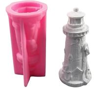 ALEFBET Moule en silicone Tour de phare, moules en silicone formes de phare, moules à couler en forme de phare, moules à bougie pour coulage, formes de bougie en silicone, moules en résine époxy en