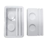 ALEFBET Moules en silicone - Bougeoir - Combinaison DIY - Moule en silicone - Bougeoir - Nouvelles idées - Moule en plâtre pour couler (socle à 2 trous)