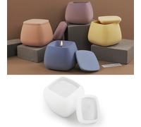 ALEFBET Moules en silicone - Mini pot en argile - Moule en silicone - Pour bougies parfumées - Moule en silicone - Moule en plâtre pour couler (mini pot en argile)