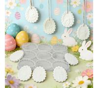 ALEFBET X1396 Moule en silicone pour Pâques, moule en silicone pour printemps, moule en silicone de Pâques, moule en plâtre pour couler