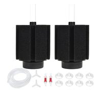 ALEGI Lot de 2 filtres en éponge bio avec support en céramique pour aquariums clairs et silencieux pour crevettes Betta Fry Tiny Fish Tank