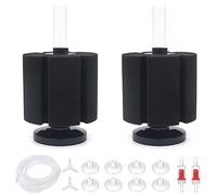 ALEGI Lot de 2 grands filtres en éponge avec tube d'air, valves de pompe à air, ventouses pour réservoir de 500 litres