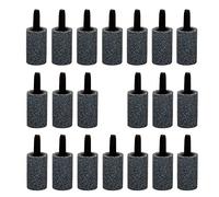 Alegi Lot de 20 flacons cylindriques pour aquarium et hydroponie, 20 gris.