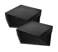 ALEGI Lot de 24 séparateurs en plastique pour aquarium - Grille d'isolation - Grille de séparation - Séparateur de vitre (L 24 pièces) - Noir