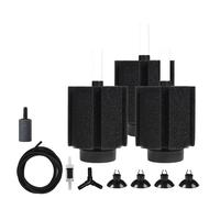 ALEGI Lot de 3 filtres éponge pour aquarium avec pierre à air, filtre éponge de 75 gallons pour l'élevage de crevettes Betta
