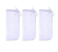ALEGI Lot de 3 sacs filtrants extra fins réutilisables en maille avec cordon de serrage pour filtre à résine très fine pour filtre à résine très fine pour aquarium 25,4 x 9,9 cm