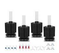 ALEGI Lot de 4 grands filtres en éponge pour aquarium avec ventouses, clapets anti-retour pour élevage de crevettes Betta (petite taille jusqu'à 36-78 l)