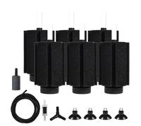 ALEGI Lot de 6 filtres éponge pour aquarium avec pierre à air pour grand aquarium 500 litres, 375 l