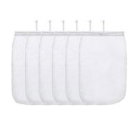 ALEGI Lot de 6 sacs filtrants extra fins et réutilisables en maille avec cordon de serrage pour charbon actif 180 microns 30,5 x 20,3 cm