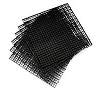 ALEGI Lot de 6 séparateurs en plastique pour aquarium - Grille en plastique - Noir