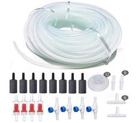 ALEGI Tuyau à air flexible standard avec connecteurs pour aquariums, terrariums et hydroponiques (1,5 m + 40 connecteurs)