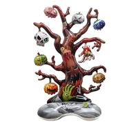 ALEGRE Ballon gonflable XXL pour Halloween debout 131 x 85 cm - Grands ballons décoratifs pour Halloween - Arbre fantôme citrouille - Décoration d'Halloween - Décoration de fête