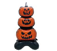 ALEGRE Ballon gonflable XXL pour Halloween debout 145 x 61 cm - Grands ballons décoratifs pour Halloween - Cadeau d'Halloween - Citrouille - Décoration de ballon d'horreur