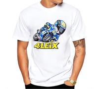 Aleix Espargaro Number 41 T-Shirt Summer Men Short Sleeve GS Adventure Motorcycle Sport Casual Boy