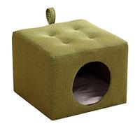ALEjon Condo Cube pour Chat, Pouf Portable pour Animal Domestique, Chambre à Coucher, Salle de Jeux, Chambre d'enfant, lit pour Petit Chien, adapté aux Chats pesant Moins de 7,5 kg (Style : Style