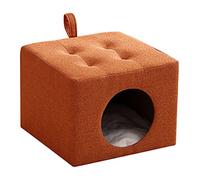 ALEjon Condo Cube pour Chat, Pouf Portable pour Animal Domestique, Chambre à Coucher, Salle de Jeux, Chambre d'enfant, lit pour Petit Chien, adapté aux Chats pesant Moins de 7,5 kg (Style : Style