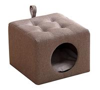 ALEjon Condo Cube pour Chat, Pouf Portable pour Animal Domestique, Chambre à Coucher, Salle de Jeux, Chambre d'enfant, lit pour Petit Chien, adapté aux Chats pesant Moins de 7,5 kg (Style : Style