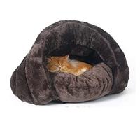 ALEjon Lit pour Chien apaisant Automne Hiver Chiot Lit pour Animaux de Compagnie Chat Chien Doux Chaud Nid Chenil Lit Cave Maison Sac De Couchage Tapis Tapis Tente Animaux Lits Confortables Tapis De