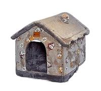 ALEjon Lit pour Chien Calmant Pet House Lit de Couchage Pliable Nid de Chat Chaud Lit de chenil pour Chaton Cave Canapé Tapis pour Chiot Toutes Les Saisons Tapis de Matelas Universel pour Animaux de