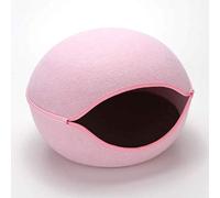 ALEjon Oeufs Nid de Chat, Maisons de Grottes de Chat Chaudes en Forme d'œuf, Fournitures Mignonnes pour Animaux de Compagnie (Couleur: Rose)