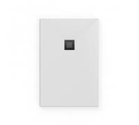Alek Receveur de douche rectangulaire 120x90cm avec siphon, en marbre coulé, Blanc (SATALEK12090B-S)