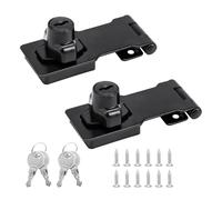 Aleker Lot de 2 verrous de placard avec clés, serrures d'armoire en métal, serrures de tiroir, serrure de boîte aux lettres, cadenas robuste pour placard, armoire, abri de jardin, portes de jardin