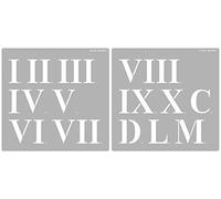 Aleks Melnyk #161 Pochoirs Métal Chiffre Romain, Pochoir Vintage Industriel Déco, Numero Parking, Pochoirs Pyrogravure Pour Bois, Gabarit, Stencils Reutilisables Loisirs Creatifs, Peinture, 2 Pouce